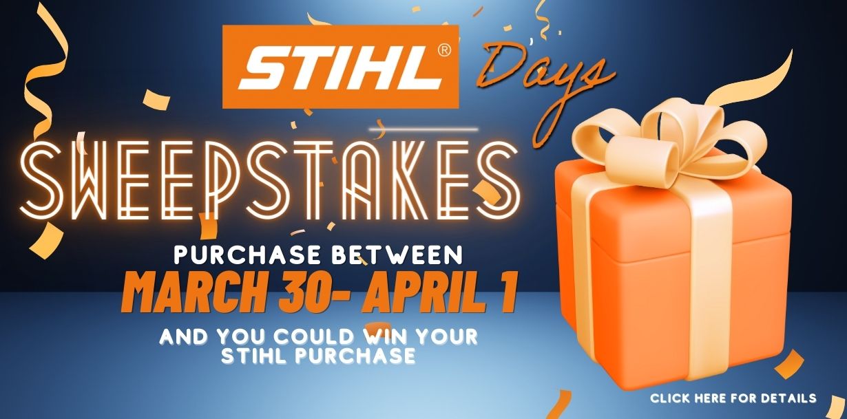 Stihl Days Sweepstakes- You Could win your purchase announcement
